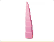 Montessori pink tower